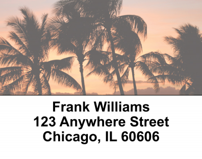 Palm Paradise Address Labels | LBEVC-18