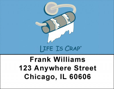 Toilet Humor Life Is Crap Address Labels | LBLIC-14