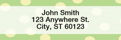 Dots Rectangle Address Labels | LRGEO-01