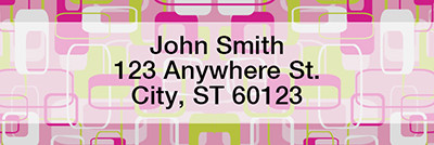Retro Shapes Rectangle Address Labels | LRGEP-50