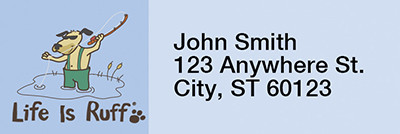 Life Is Ruff Living The Life Rectangle Address Labels | LRRLIR-05