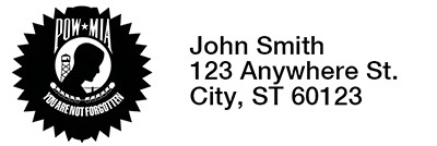 POW MIA Narrow Address Labels | LRRPAT-18