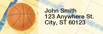 Basketball Rectangle Address Labels | LRRSPO-B2