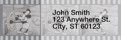 Steamboat Willie Filmstrip Address Labels  | LRSBW-03