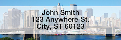 City Skyline Rectangle Address Labels | LRTVL-13
