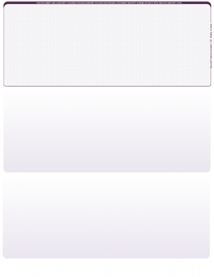 Violet Safety Blank Top Laser Checks | LTC-BLA-VS