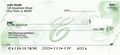 Floral Monogram C Personal Checks | MONO-02C