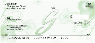 Floral Monogram G Personal Checks | MONO-02G