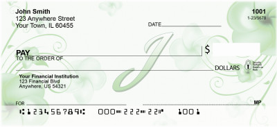 Floral Monogram I Personal Checks | MONO-02I