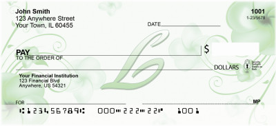 Floral Monogram L Personal Checks | MONO-02L