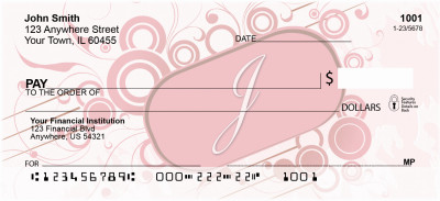 Stylish Monogram 'J' Personal Checks | MONO-03J