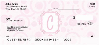 Bubbly Monogram C Personal Checks | MONO-05C