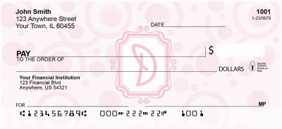 Bubbly Monogram D Personal Checks | MONO-05D