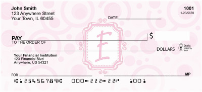 Bubbly Monogram E Personal Checks | MONO-05E
