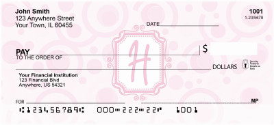 Bubbly Monogram H Personal Checks | MONO-05H