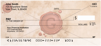 Wax Monogram G Personal Checks | MONO-06G