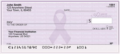 Cancer Awareness Ribbon Personal Checks | RIB-14