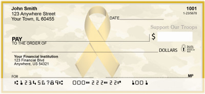 Support Our Troops Ribbon Personal Checks | RIB-27