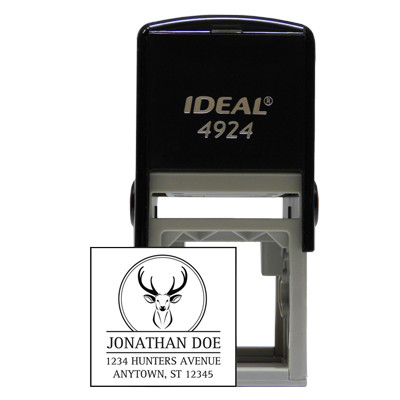 Square Designer Deer Stamp | STA-LAS-DS01