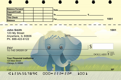 Baby Animals Top Stub Personal Checks | TSANK-73