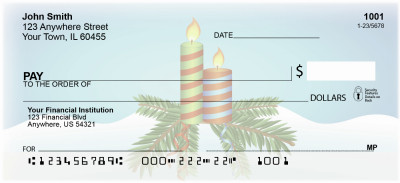 Christmas Candles Personal Checks | XMS-19
