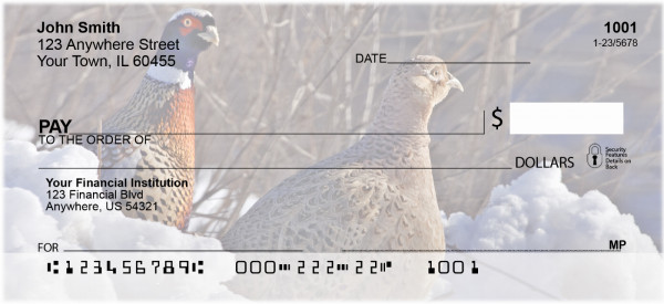 Pheasants In Winter Personal Checks