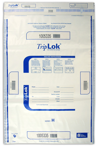 White TripLok Deposit Bag, 20 X 28