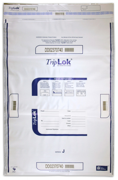 White TripLok Deposit Bag, 22'' X 33''
