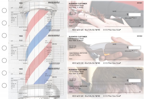 Barber Multi-Purpose Salary Voucher Business Checks | BU3-7CDS28-MPS