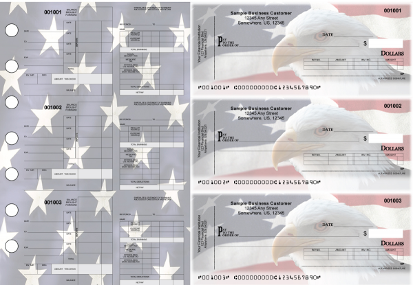 American Flag Itemized Disbursement Payroll Designer Business Checks