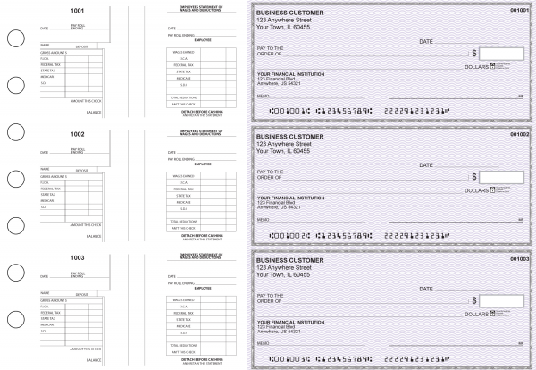 Purple Safety Multi-Purpose Salary Voucher Business Checks | BU3-7USF01-MPS