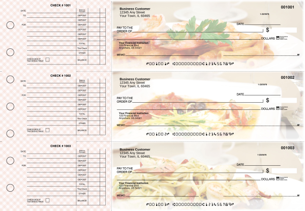 Italian Cuisine Accounts Payable Designer Business Checks | BU3-CDS05-DED