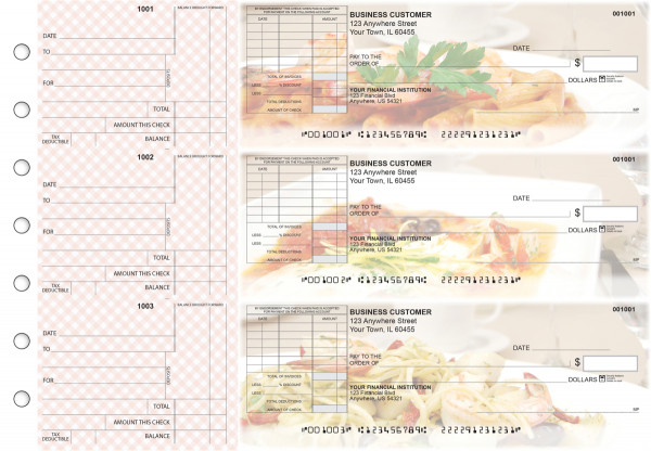 Italian Cuisine Standard Itemized Invoice Business Checks | BU3-CDS05-SII