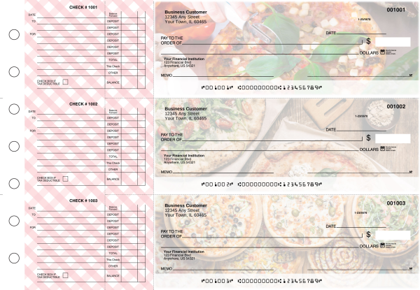 Pizza Accounts Payable Designer Business Checks | BU3-CDS08-DED
