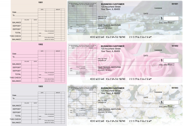 Florist General Itemized Invoice Business Checks | BU3-CDS11-GII