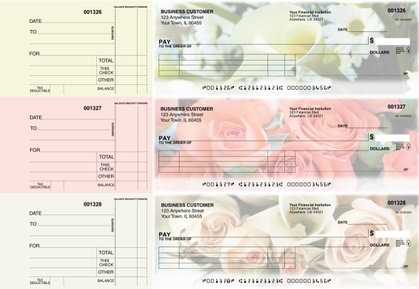 Florist Itemized Payment Business Checks | BU3-CDS11-IPR