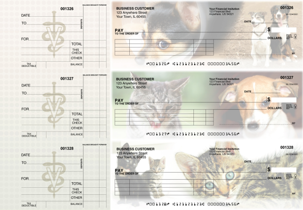 Veterinarian Itemized Payment Business Checks | BU3-CDS14-IPR