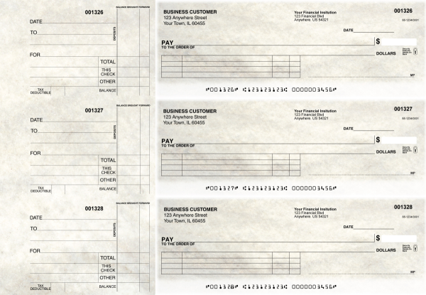 Granite Itemized Payment Business Checks | BU3-CDS16-IPR