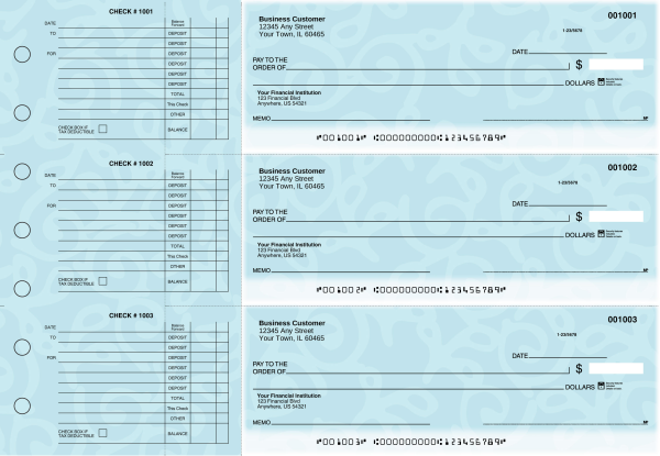 Swirls Accounts Payable Designer Business Checks | BU3-CDS24-DED