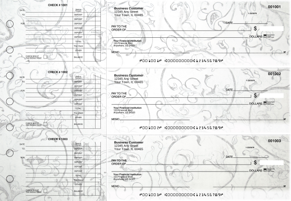 Vintage Accounts Payable Designer Business Checks | BU3-CDS25-DED