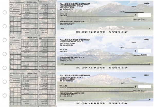 Scenic Mountains Payroll Designer Business Checks