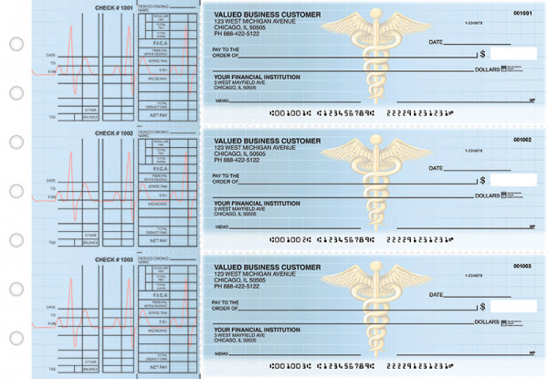 Medical Multi Purpose Designer Business Checks  | BU3-CDS30-DEP