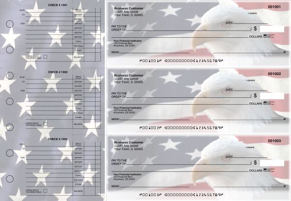 American Flag Accounts Payable Designer Business Checks | BU3-CDS32-DED