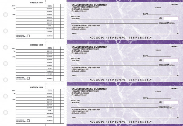 Purple Marble Accounts Payable Business Checks
