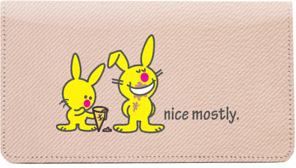 Its Happy Bunny Nice Mostly Leather Cover
