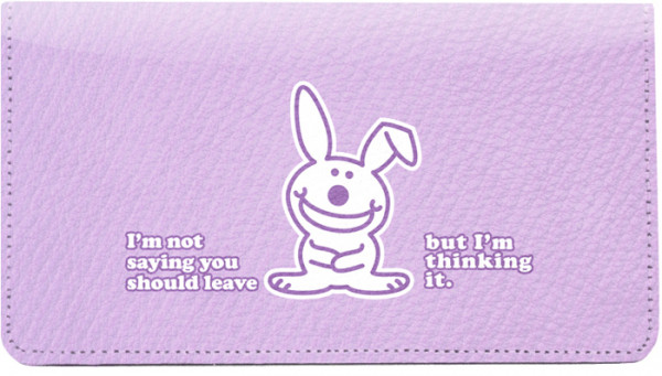 Its Happy Bunny Insults 3 Leather Cover