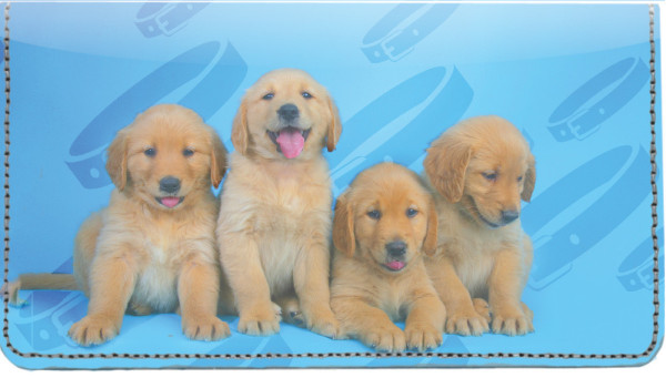 Golden Retriever Pups Keith Kimberlin Leather Cover | CDP-KKM13