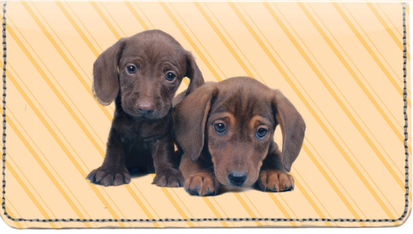 Dachshunds Pups Keith Kimberlin Leather Cover | CDP-KKM22