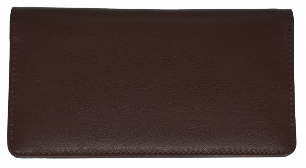Brown Premium Leather Checkbook Cover  | CLG-BRN01