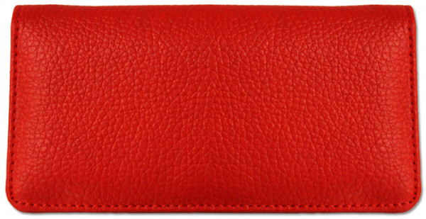 Red Textured Leather Checkbook Cover | CLP-RED03